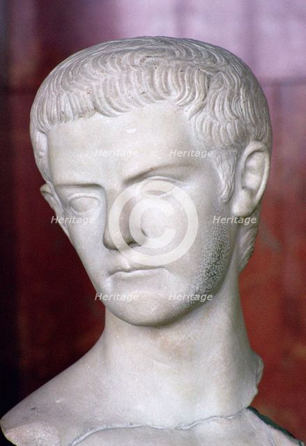 Bust of Caligula, 1st century. Artist: Unknown