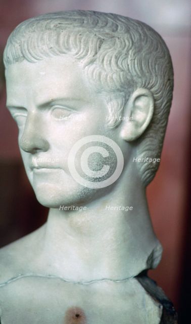 Bust of Caligula, 1st century. Artist: Unknown