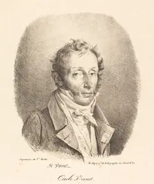 Bust of Carle Vernet, 1817. Creator: Emile Jean-Horace Vernet