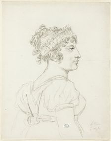 Bust of Caroline Bonaparte, Princess Murat, Queen of Naples, c. 1810. Creator: Jacques-Louis David