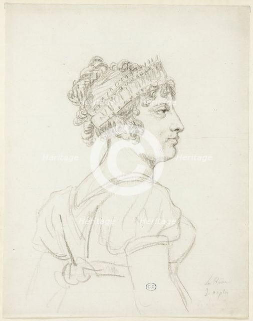 Bust of Caroline Bonaparte, Princess Murat, Queen of Naples, c. 1810. Creator: Jacques-Louis David.
