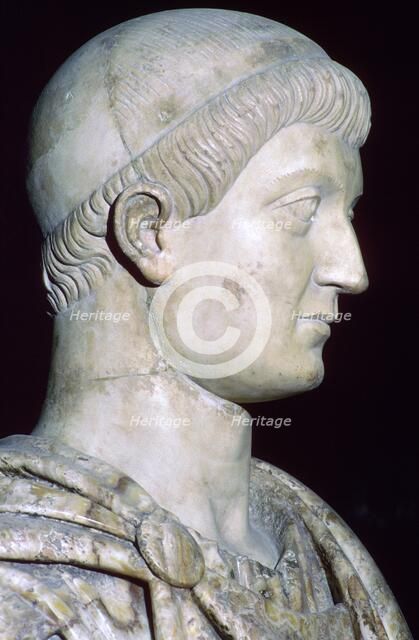 Bust of Constans I, 4th century. Artist: Unknown