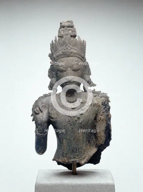 Bust of Crowned and Adorned Buddha, 16th/18th century. Creator: Unknown.