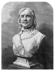 Bust of Cromwell by M. Noble, in the exhibition of the Royal Academy, 1861. Creators: Unknown, Matthew Noble