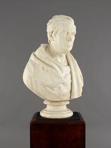 Bust of David Cox (1783-1859), 1860. Creator: Peter Hollins