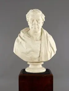 Bust of David Cox (1783-1859), 1860. Creator: Peter Hollins