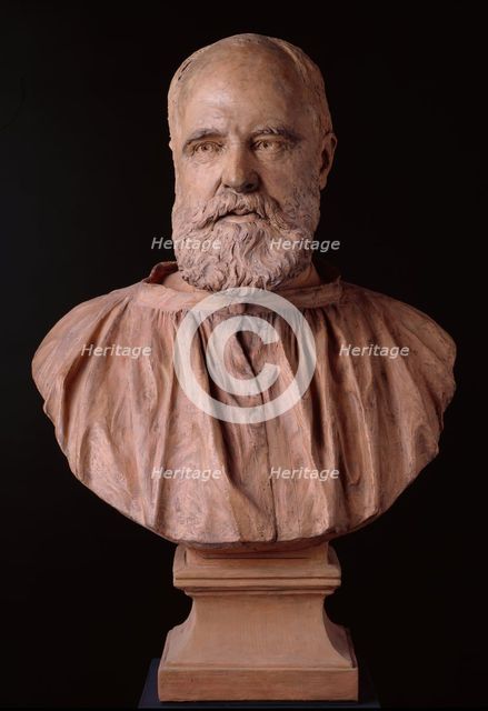 Bust of Edward Armitage, R.A., 1876. Creator: Joseph Edgar Boehm.