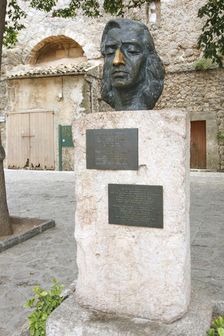 Bust of Frederic Chopin, Valldemossa, Mallorca, Spain, 2008