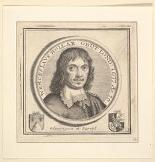 Bust of Hollar in a Circular Frame (published in Vertue's, Description of the Works of the..., 1745. Creator: George Vertue