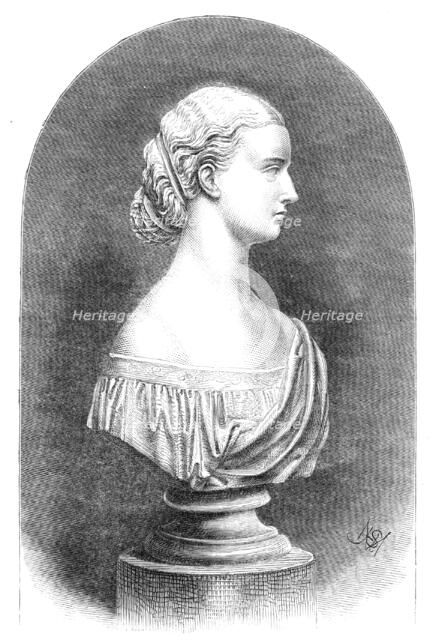 Bust of H.R.H. the Princess of Wales, by Marshall Wood, 1864. Creator: Unknown.