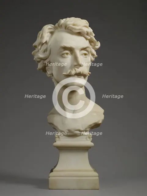 Bust of Jean Léon Gérôme (1824-1904), 1872-1873. Creator: Jean-Baptiste Carpeaux.
