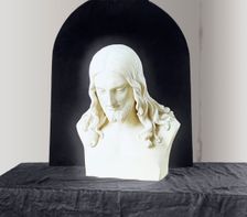 Bust of Jesus, Tver museum, between 1905 and 1915. Creator: Sergey Mikhaylovich Prokudin-Gorsky