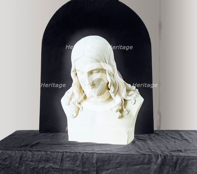 Bust of Jesus, Tver museum, between 1905 and 1915. Creator: Sergey Mikhaylovich Prokudin-Gorsky.