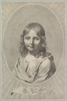 Bust of Jesus as a Child in an Oval. Creator: Claude Mellan