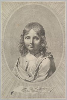 Bust of Jesus as a Child in an Oval. Creator: Claude Mellan