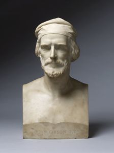 Bust of John Gibson, R.A., 1865. Creator: John Adams-Acton