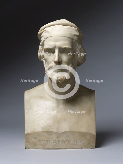 Bust of John Gibson, R.A., 1865. Creator: John Adams-Acton.