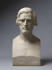 Bust of John Gibson, R.A., 1868. Creator: William Theed