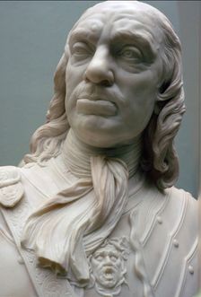 Bust of Lord Protector Oliver Cromwell, 1860. Creator: Matthew Noble