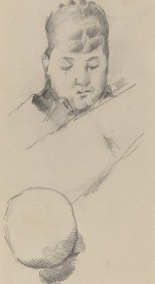 Bust of Madame Cézanne [verso], 1884/1885. Creator: Paul Cezanne
