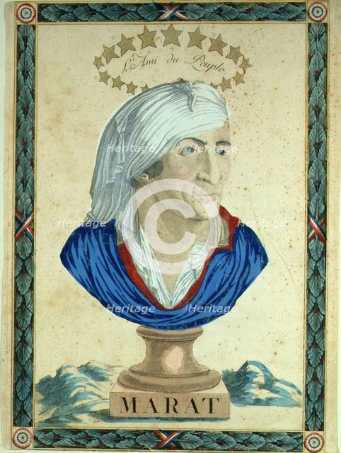 Bust of Marat , 1793-1794. Creator: Anonymous.
