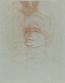 Bust of Mlle. Marcelle Lender, Turned Three Quarters (Mlle. Marcelle Lender en buste...), 1898. Creator: Henri de Toulouse-Lautrec
