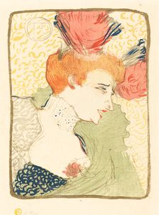 Bust of Mlle. Marcelle Lender (Mlle. Marcelle Lender, en buste), 1895. Creator: Henri de Toulouse-Lautrec