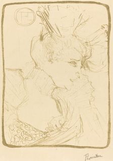 Bust of Mlle. Marcelle Lender (Mlle. Marcelle Lender, en buste), 1895. Creator: Henri de Toulouse-Lautrec
