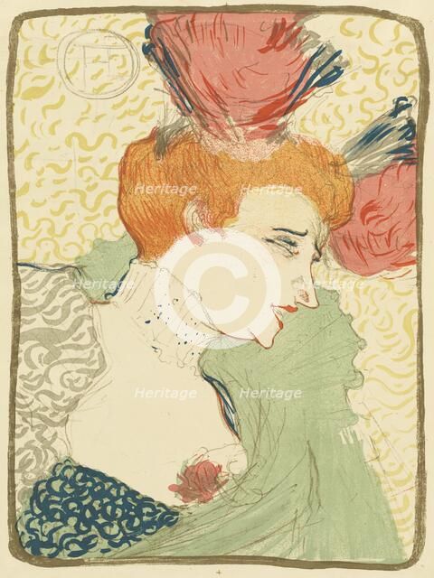 Bust of Mlle. Marcelle Lender (Mlle. Marcelle Lender, en buste), 1895. Creator: Henri de Toulouse-Lautrec.