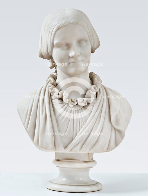 Bust of Mrs V. Heise, born Hage (1838-1912), November 20, 1860. Creator: Herman Wilhelm Bissen.
