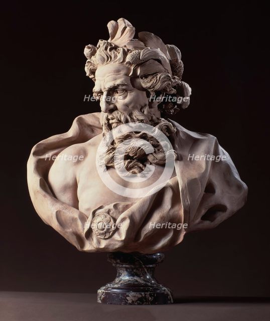 Bust of Neptune, between 1725 and 1727. Creator: Lambert-Sigisbert Adam.