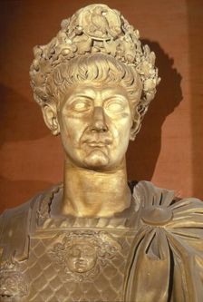 Bust of Nero, Roman Emperor AD54-68, in crown and chestplate, c1st century