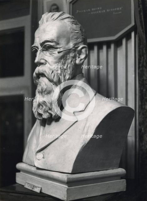 Bust of Nikolai Rimsky-Korsakov, Russian composer, late 19th or early 20th century(?).   Artist: N Krandievskaya
