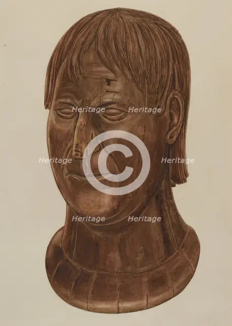 Bust of P.J. Landry, c. 1937. Creator: Al Curry.
