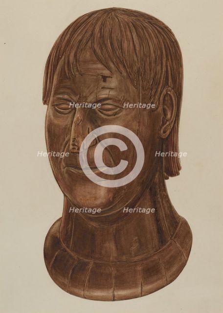 Bust of P.J. Landry, c. 1937. Creator: Al Curry.