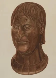Bust of P.J. Landry, c. 1937. Creator: Al Curry