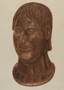 Bust of P.J. Landry, c. 1937. Creator: Al Curry