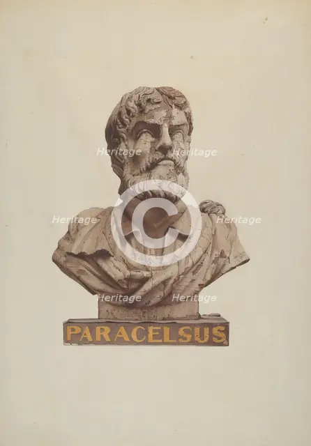 Bust of Paracelsus, c. 1938. Creator: Joseph Goldberg.