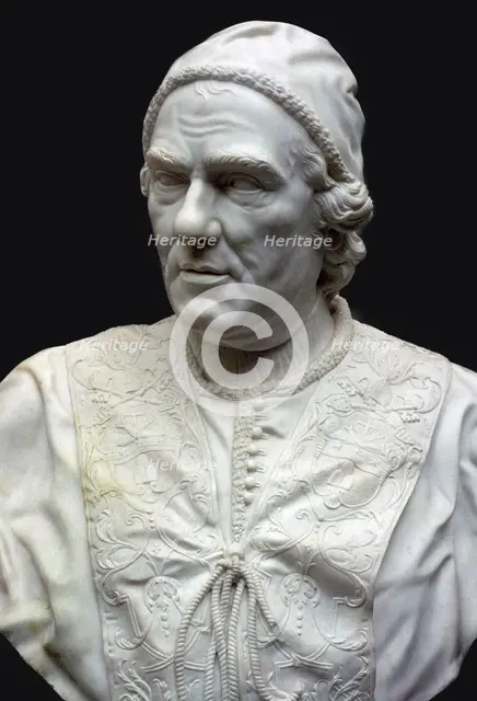 Bust of Pope Clement XIV. Artist: Christopher Hewetson