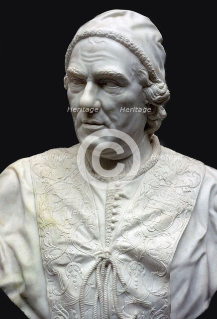 Bust of Pope Clement XIV. Artist: Christopher Hewetson