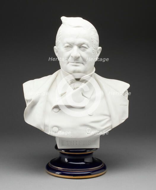 Bust of President Thiers, Sèvres, 1883. Creators: Sèvres Porcelain Manufactory, Albert Ernest Carrier de Belleuse.
