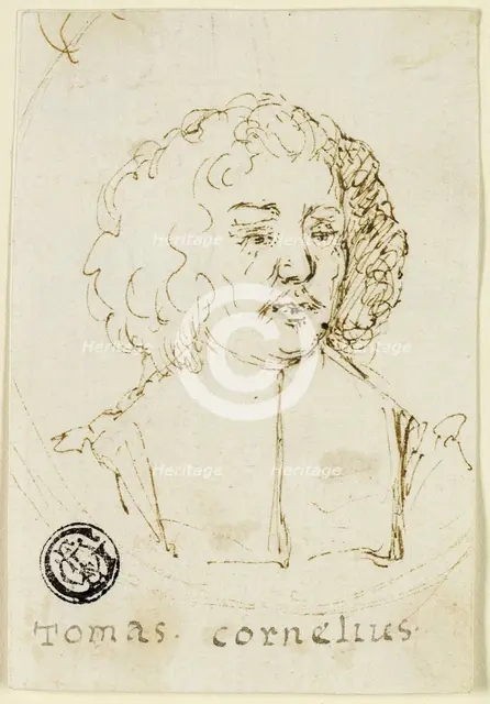 Bust of Reverend Tomas Cornelius, 17th century. Creator: Unknown.