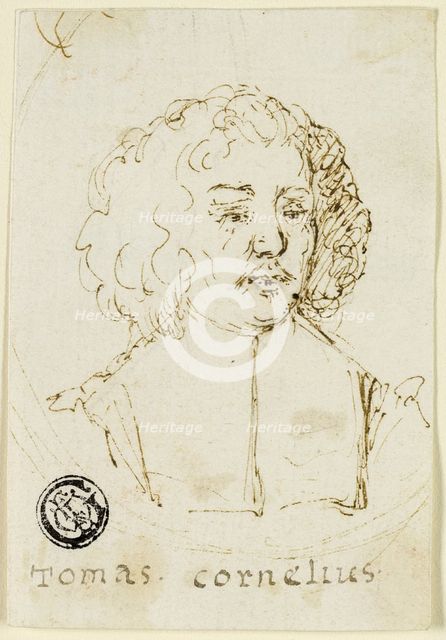 Bust of Reverend Tomas Cornelius, 17th century. Creator: Unknown.