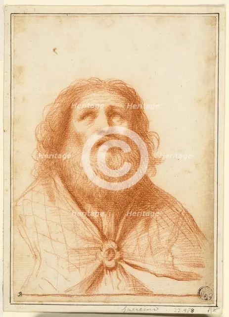 Bust of Saint or High Priest, c. 1645. Creator: Guercino.
