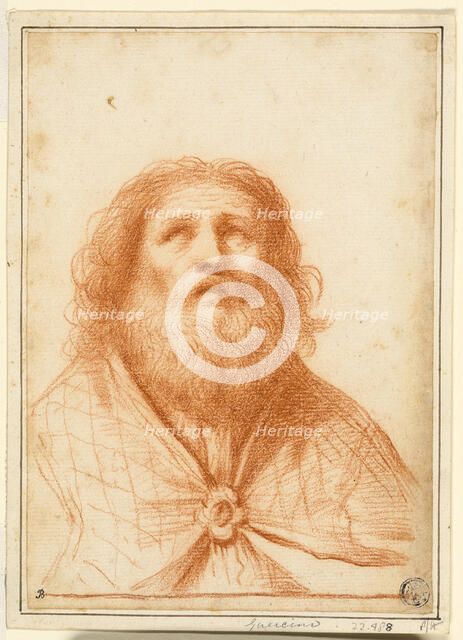 Bust of Saint or High Priest, c. 1645. Creator: Guercino.