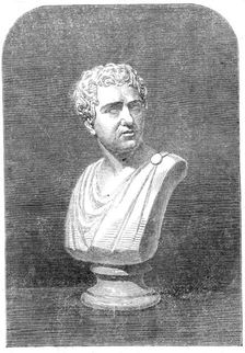 Bust of Sir Joshua Reynolds, in the Cottonian Library, Plymouth, 1861. Creator: Unknown