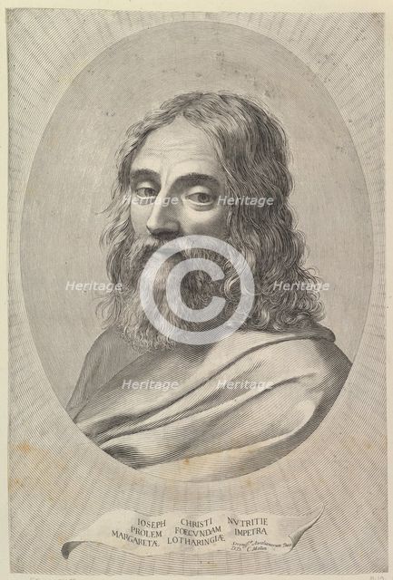 Bust of St. Joseph in an Oval. Creator: Claude Mellan.