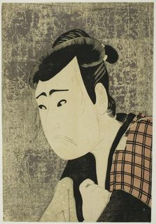 Bust Portrait of the Actor Ichikawa Yaozo III as Tanabe Bunzo in the play Hana-ayame..., c. 1794. Creator: Katsukawa Shun'ei