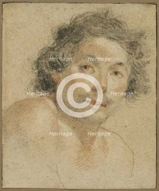 Bust Portrait of a Young Man, 1620/25. Creator: Simon Vouet.