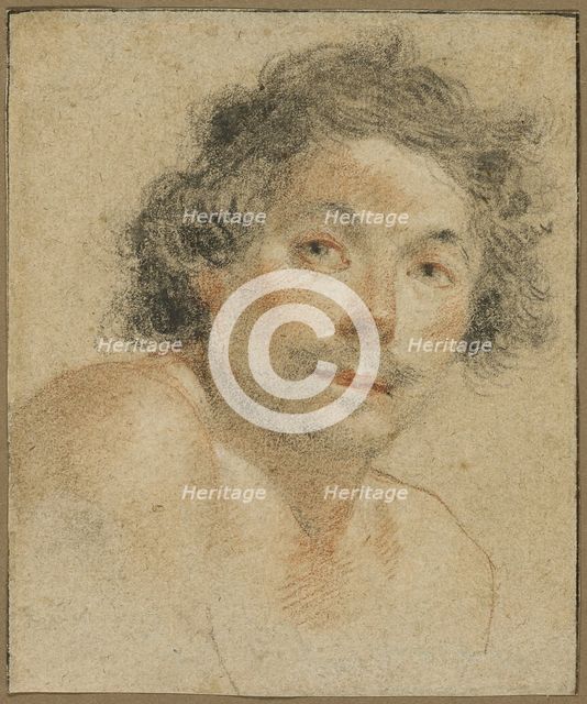 Bust Portrait of a Young Man, 1620/25. Creator: Simon Vouet.